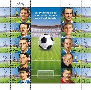 Stamp:Israeli Football Legends, designer:Ofir Begun, Meir Eshel 12/2011
